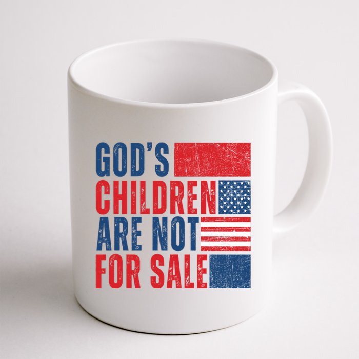 Gods Children Are Not For Sale Vintage Distressed Coffee Mug