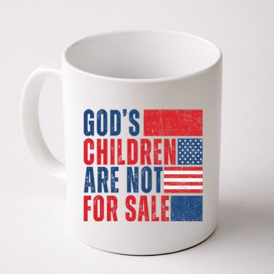 Gods Children Are Not For Sale Vintage Distressed Coffee Mug