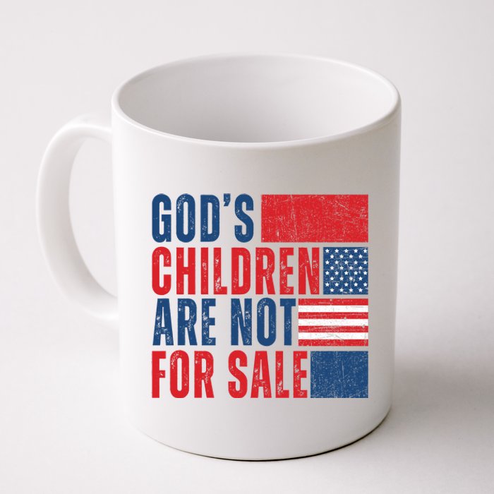 Gods Children Are Not For Sale Vintage Distressed Coffee Mug