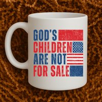 Gods Children Are Not For Sale Vintage Distressed Mug