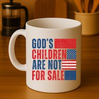 Gods Children Are Not For Sale Vintage Distressed Mug