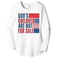 Gods Children Are Not For Sale Vintage Distressed Women's Perfect Tri Tunic Long Sleeve Shirt