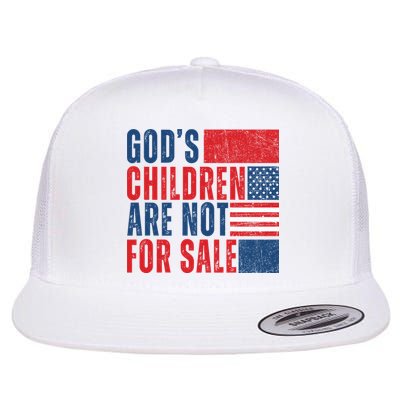 Gods Children Are Not For Sale Vintage Distressed Flatbill Hat