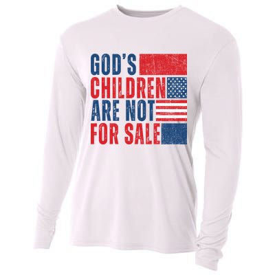 Gods Children Are Not For Sale Vintage Distressed Cooling Performance Long Sleeve Crew