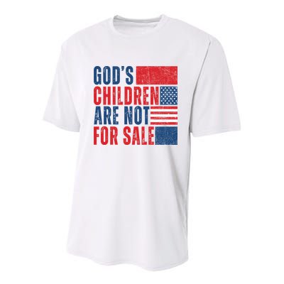 Gods Children Are Not For Sale Vintage Distressed Youth Performance Sprint T-Shirt