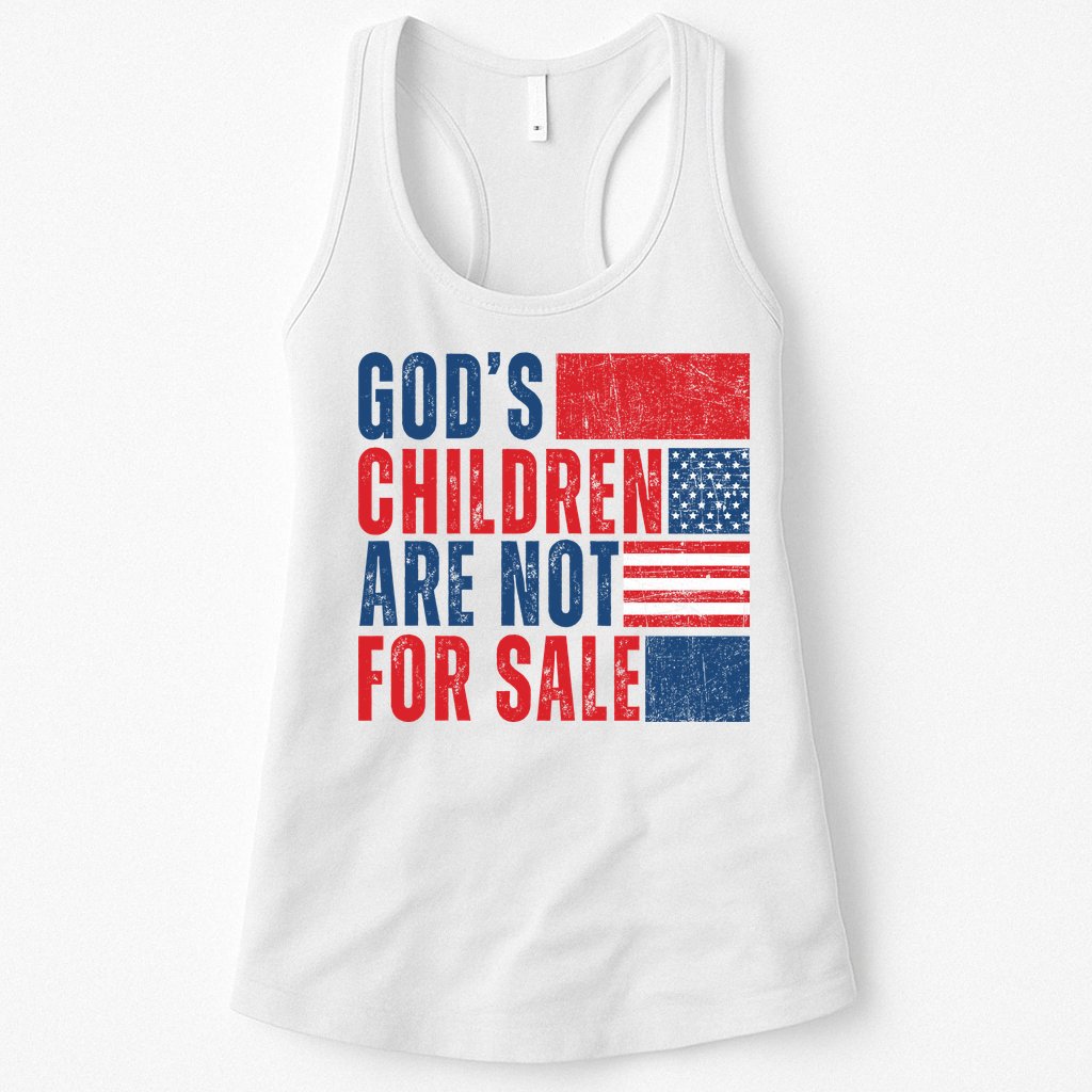 Gods Children Are Not For Sale Vintage Distressed Womens Tank Top
