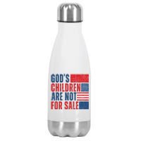 Gods Children Are Not For Sale Vintage Distressed Stainless Steel Insulated Water Bottle