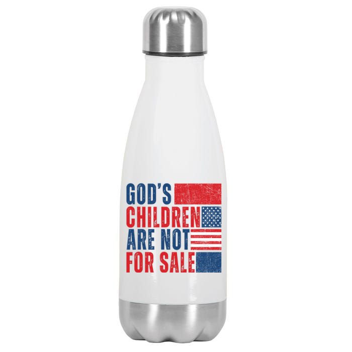 Gods Children Are Not For Sale Vintage Distressed Stainless Steel Insulated Water Bottle