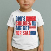 Gods Children Are Not For Sale Vintage Distressed Toddler T-Shirt