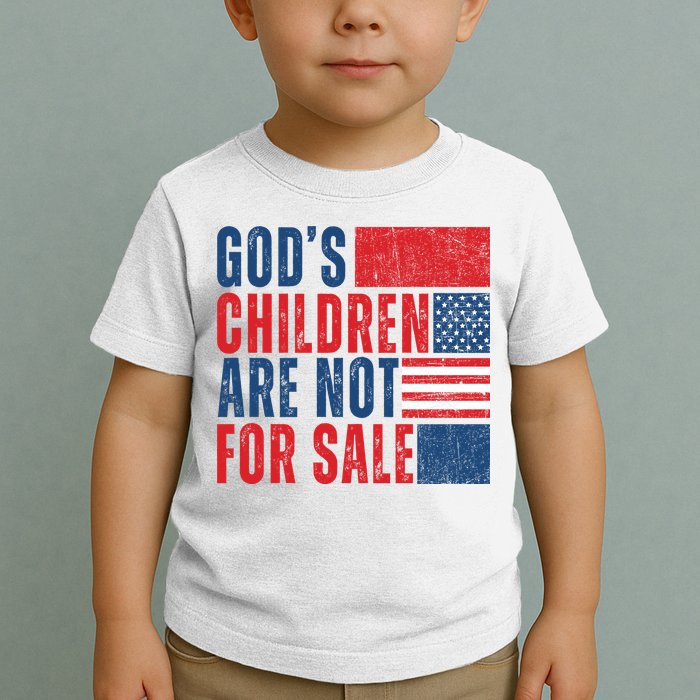 Gods Children Are Not For Sale Vintage Distressed Toddler T-Shirt