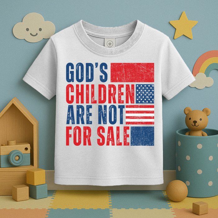 Gods Children Are Not For Sale Vintage Distressed Toddler T-Shirt