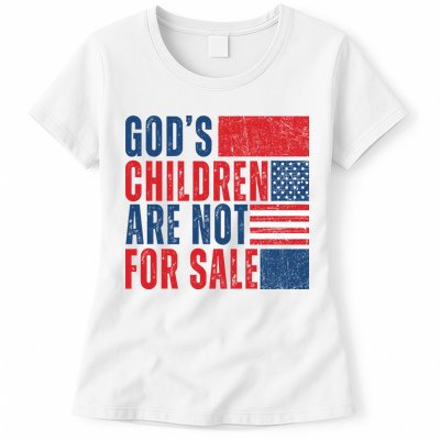 Gods Children Are Not For Sale Vintage Distressed Womens T-Shirt