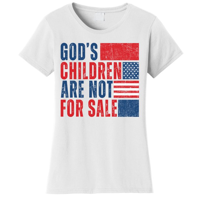 Gods Children Are Not For Sale Vintage Distressed Women's T-Shirt