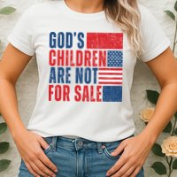 Gods Children Are Not For Sale Vintage Distressed Womens T-Shirt