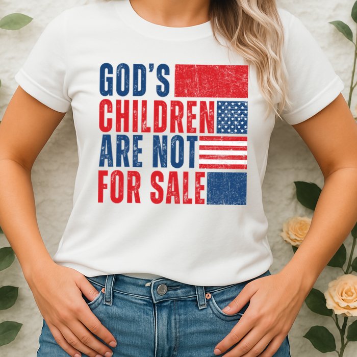 Gods Children Are Not For Sale Vintage Distressed Womens T-Shirt