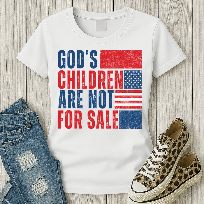 Gods Children Are Not For Sale Vintage Distressed Womens T-Shirt