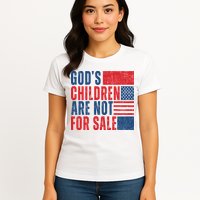 Gods Children Are Not For Sale Vintage Distressed Womens T-Shirt