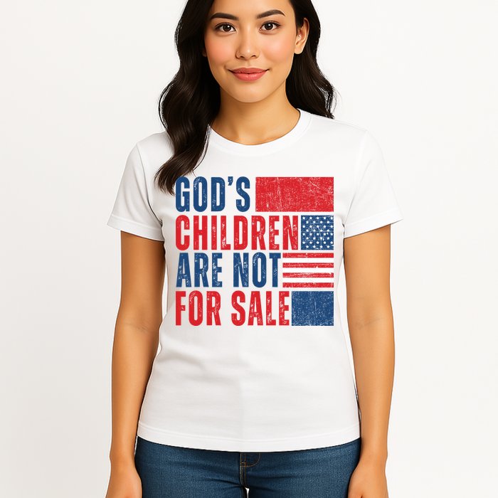 Gods Children Are Not For Sale Vintage Distressed Womens T-Shirt