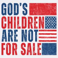 Gods Children Are Not For Sale Vintage Distressed Womens T-Shirt