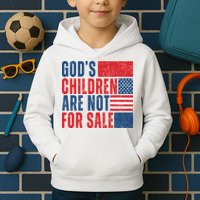 Gods Children Are Not For Sale Vintage Distressed Kids Hoodie