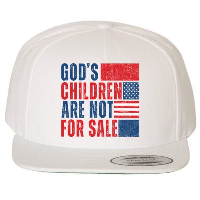 Gods Children Are Not For Sale Vintage Distressed Wool Snapback Cap