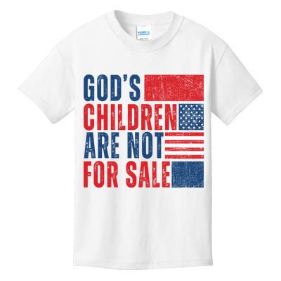 Gods Children Are Not For Sale Vintage Distressed Kids T-Shirt