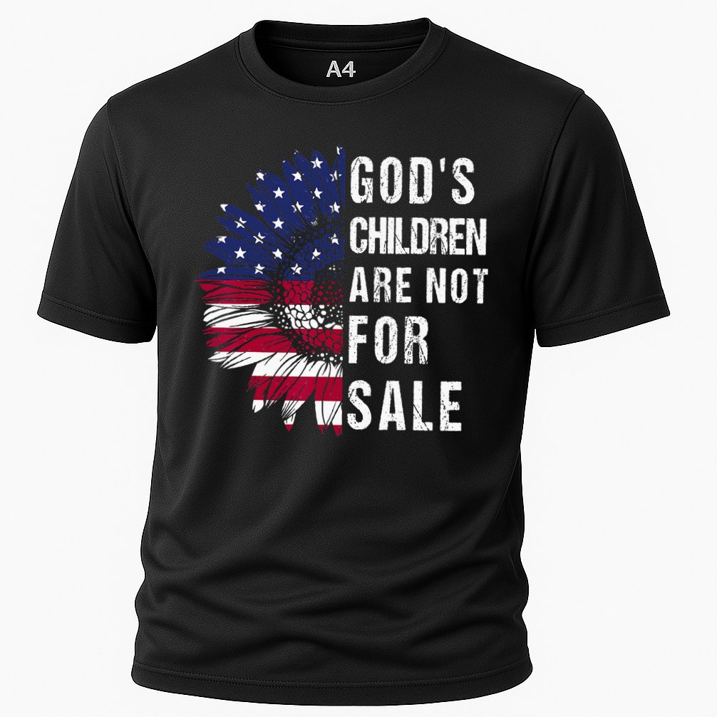 God's Children Are Not For Sale Funny Political Cooling Performance Crew T-Shirt