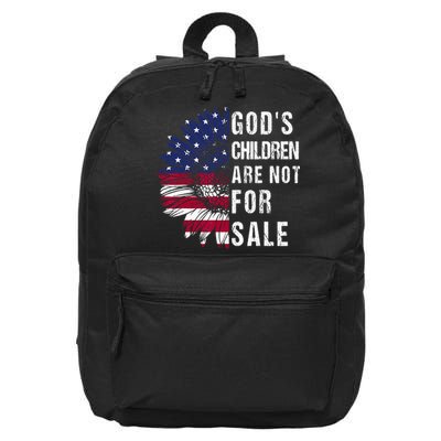 God's Children Are Not For Sale Funny Political 16 in Basic Backpack
