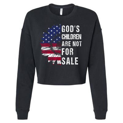 God's Children Are Not For Sale Funny Political Cropped Pullover Crew