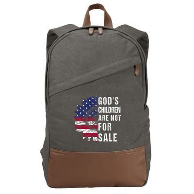 God's Children Are Not For Sale Funny Political Cotton Canvas Backpack
