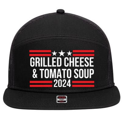 Grilled Cheese And Tomato Soup 2024 Funny Foodie Food 7 Panel Mesh Trucker Snapback Hat