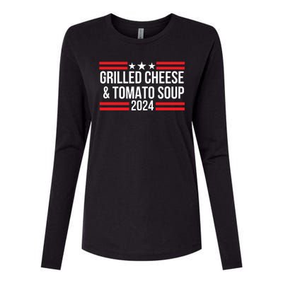 Grilled Cheese And Tomato Soup 2024 Funny Foodie Food Womens Cotton Relaxed Long Sleeve T-Shirt