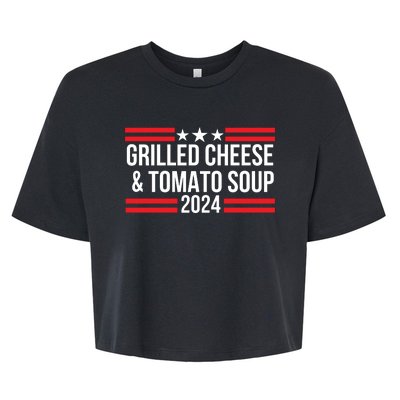 Grilled Cheese And Tomato Soup 2024 Funny Foodie Food Bella+Canvas Jersey Crop Tee