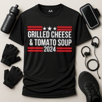 Grilled Cheese And Tomato Soup 2024 Funny Foodie Food Cooling Performance Crew T-Shirt