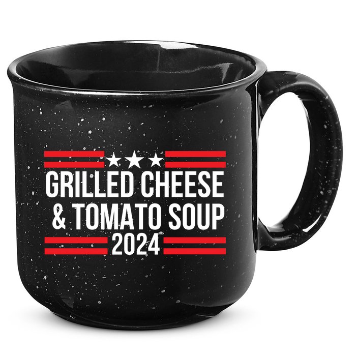 Grilled Cheese And Tomato Soup 2024 Funny Foodie Food 15oz Campfire Ceramic Mug
