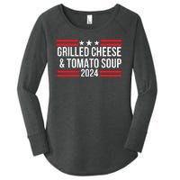 Grilled Cheese And Tomato Soup 2024 Funny Foodie Food Women's Perfect Tri Tunic Long Sleeve Shirt