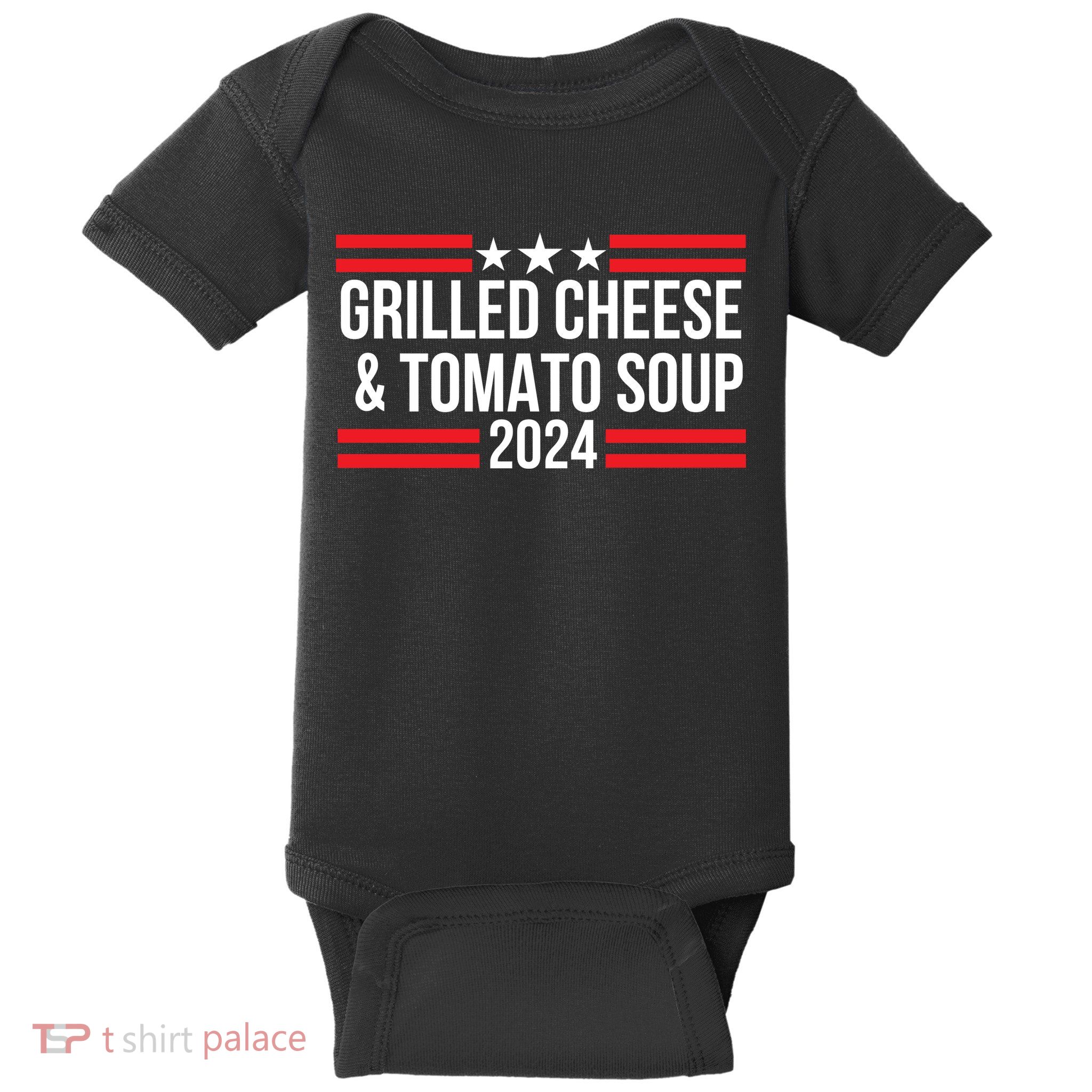 Grilled Cheese And Tomato Soup 2024 Funny Foodie Food Baby Bodysuit
