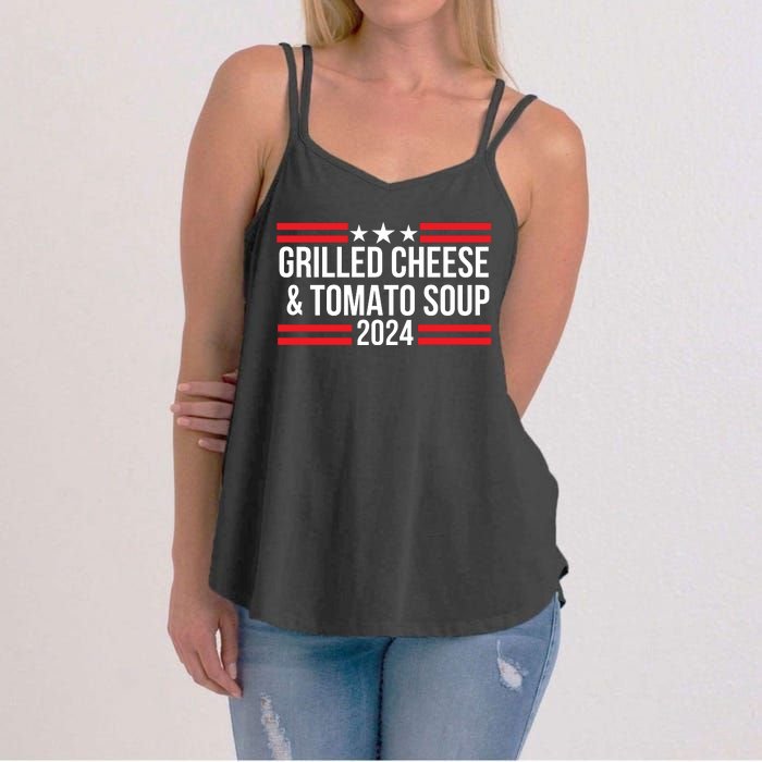 Grilled Cheese And Tomato Soup 2024 Funny Foodie Food Women's Strappy Tank