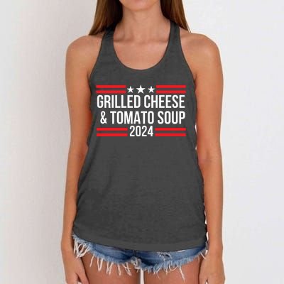 Grilled Cheese And Tomato Soup 2024 Funny Foodie Food Women's Knotted Racerback Tank