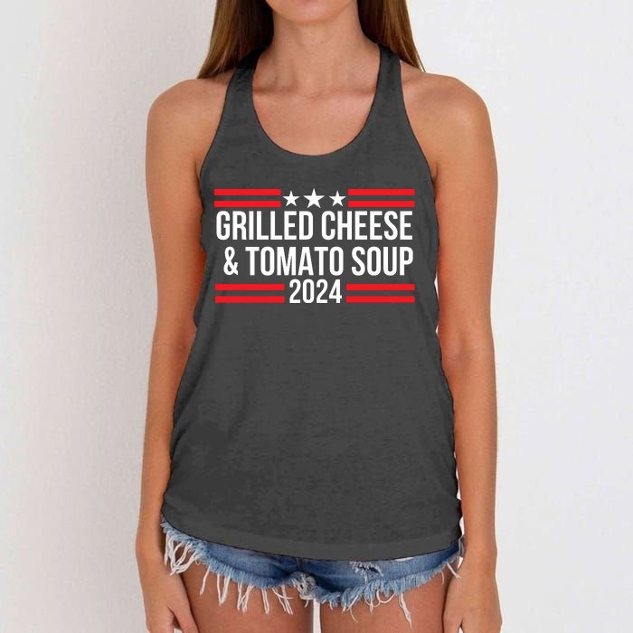 Grilled Cheese And Tomato Soup 2024 Funny Foodie Food Women's Knotted Racerback Tank