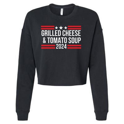 Grilled Cheese And Tomato Soup 2024 Funny Foodie Food Cropped Pullover Crew