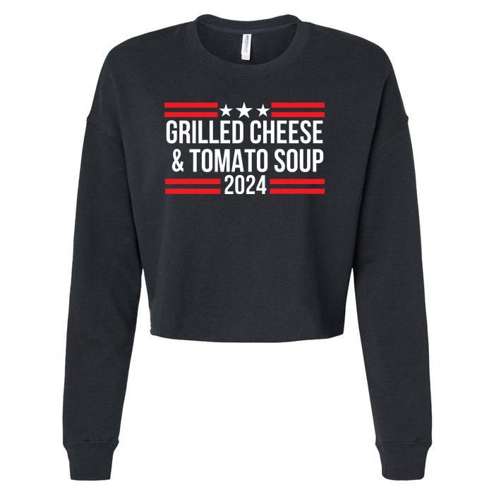 Grilled Cheese And Tomato Soup 2024 Funny Foodie Food Cropped Pullover Crew