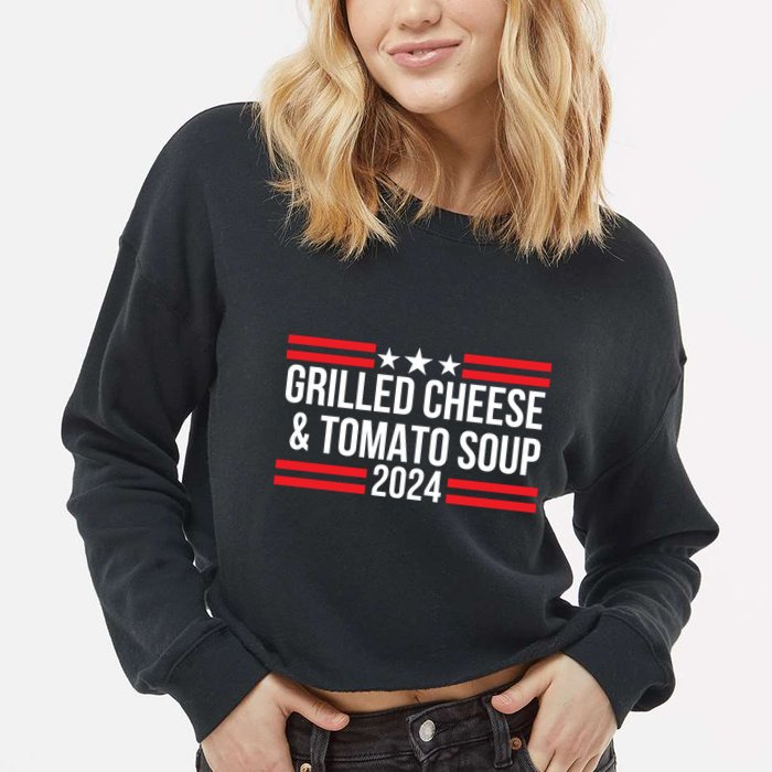 Grilled Cheese And Tomato Soup 2024 Funny Foodie Food Cropped Pullover Crew
