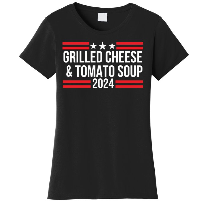 Grilled Cheese And Tomato Soup 2024 Funny Foodie Food Women's T-Shirt