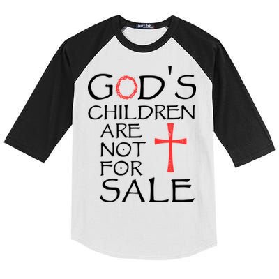 Gods Children Are Not For Sale Movie Quote Kids Colorblock Raglan Jersey