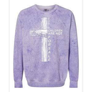 Gods Children Are Not For Sale Cross Colorblast Crewneck Sweatshirt