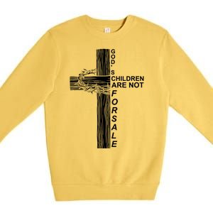 Gods Children Are Not For Sale Cross Premium Crewneck Sweatshirt