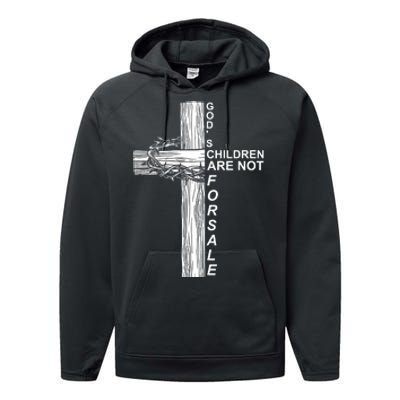 Gods Children Are Not For Sale Cross Performance Fleece Hoodie