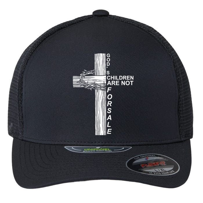 Gods Children Are Not For Sale Cross Flexfit Unipanel Trucker Cap