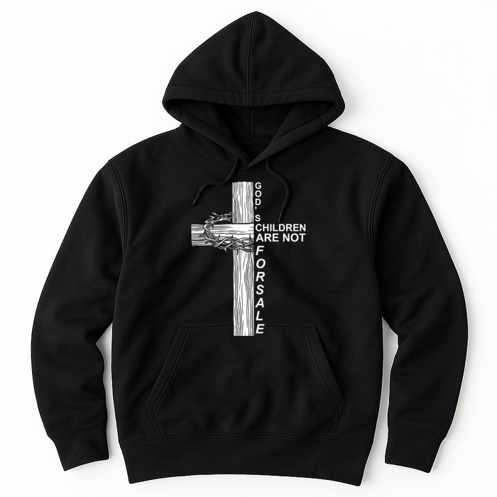 Gods Children Are Not For Sale Cross Hoodie